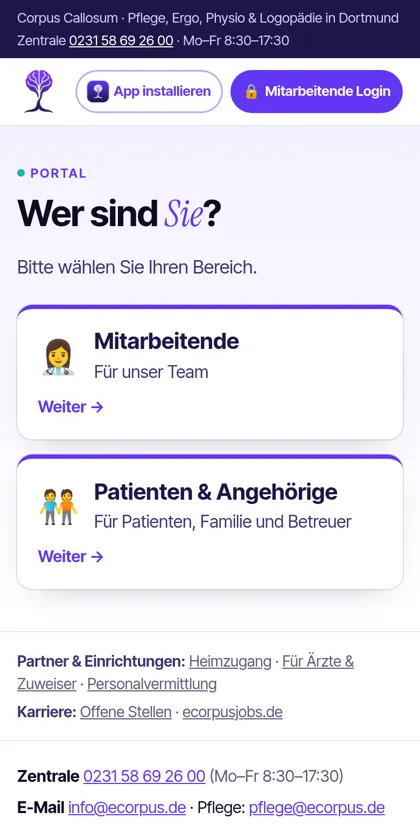 Portal na telefonu: izbor područja